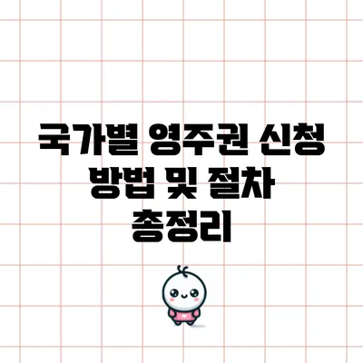 국가별 영주권 신청 방법 및 절차 총정리