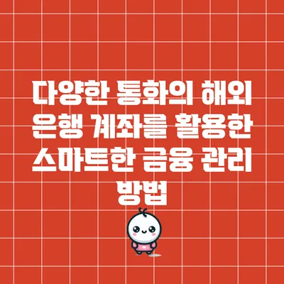 다양한 통화의 해외 은행 계좌를 활용한 스마트한 금융 관리 방법