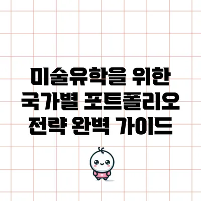 미술유학을 위한 국가별 포트폴리오 전략 완벽 가이드