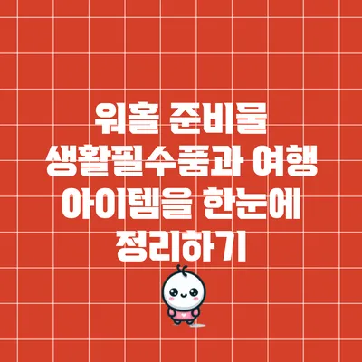 워홀 준비물: 생활필수품과 여행 아이템을 한눈에 정리하기