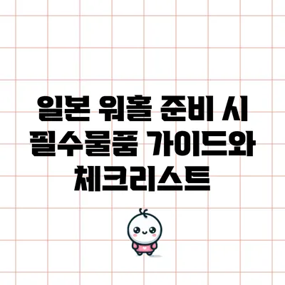 일본 워홀 준비 시 필수물품 가이드와 체크리스트