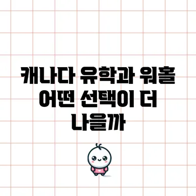캐나다 유학과 워홀: 어떤 선택이 더 나을까?