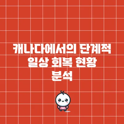 캐나다에서의 단계적 일상 회복 현황 분석