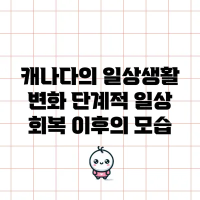 캐나다의 일상생활 변화: 단계적 일상 회복 이후의 모습