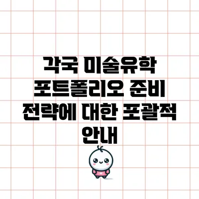 각국 미술유학 포트폴리오 준비 전략에 대한 포괄적 안내