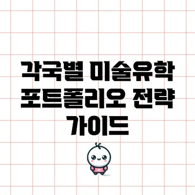 각국별 미술유학 포트폴리오 전략 가이드