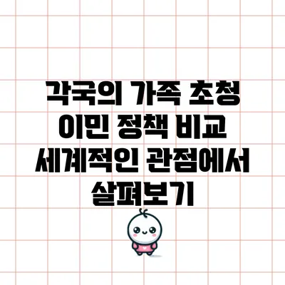 각국의 가족 초청 이민 정책 비교: 세계적인 관점에서 살펴보기