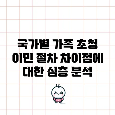국가별 가족 초청 이민 절차 차이점에 대한 심층 분석