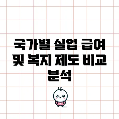국가별 실업 급여 및 복지 제도 비교 분석