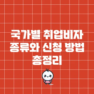 국가별 취업비자 종류와 신청 방법 총정리