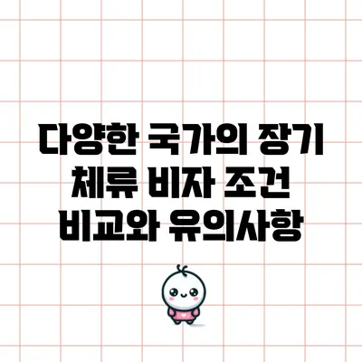 다양한 국가의 장기 체류 비자 조건 비교와 유의사항