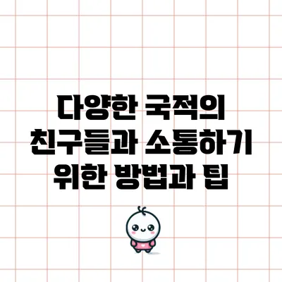 다양한 국적의 친구들과 소통하기 위한 방법과 팁