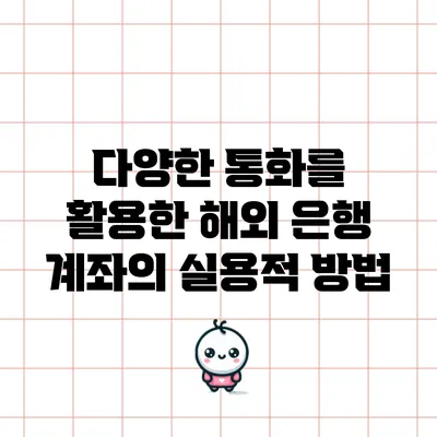 다양한 통화를 활용한 해외 은행 계좌의 실용적 방법