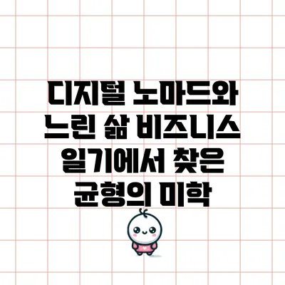 디지털 노마드와 느린 삶: 비즈니스 일기에서 찾은 균형의 미학