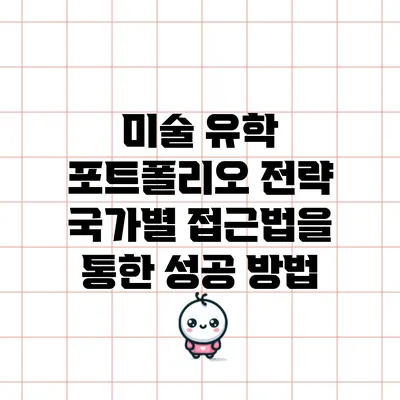 미술 유학 포트폴리오 전략: 국가별 접근법을 통한 성공 방법