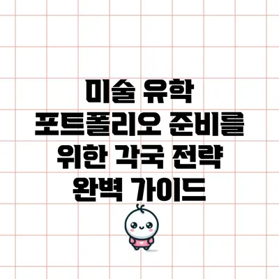 미술 유학 포트폴리오 준비를 위한 각국 전략 완벽 가이드