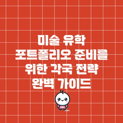 미술 유학 포트폴리오 준비를 위한 각국 전략 완벽 가이드