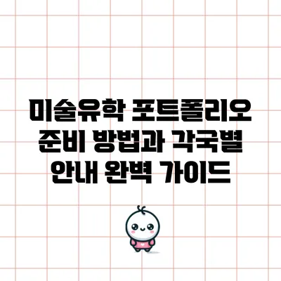 미술유학 포트폴리오 준비 방법과 각국별 안내 완벽 가이드