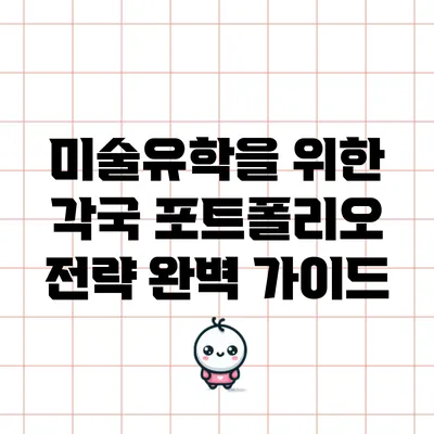 미술유학을 위한 각국 포트폴리오 전략 완벽 가이드