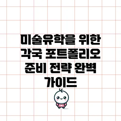 미술유학을 위한 각국 포트폴리오 준비 전략 완벽 가이드