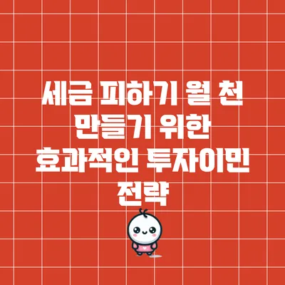 세금 피하기: 월 천 만들기 위한 효과적인 투자이민 전략