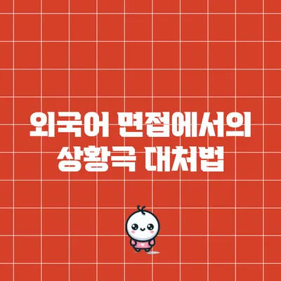 외국어 면접에서의 상황극 대처법