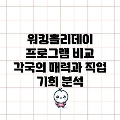 워킹홀리데이 프로그램 비교: 각국의 매력과 직업 기회 분석