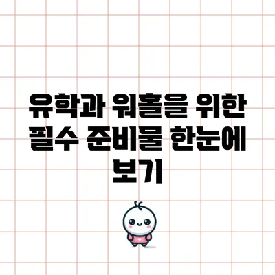 유학과 워홀을 위한 필수 준비물 한눈에 보기