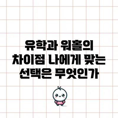 유학과 워홀의 차이점: 나에게 맞는 선택은 무엇인가?
