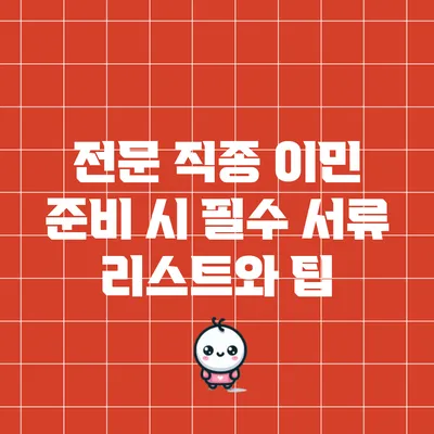 전문 직종 이민 준비 시 필수 서류 리스트와 팁