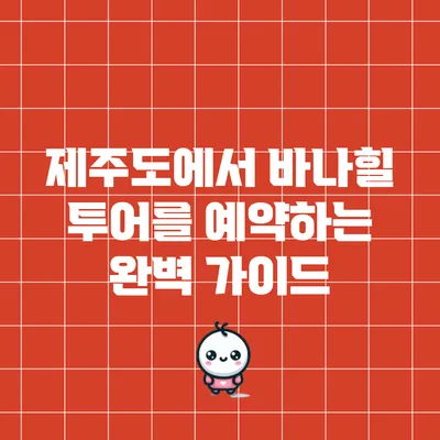 제주도에서 바나힐 투어를 예약하는 완벽 가이드