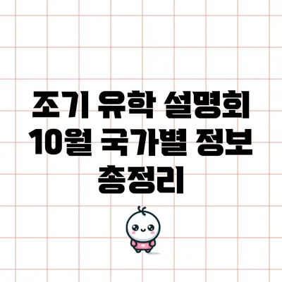조기 유학 설명회: 10월 국가별 정보 총정리