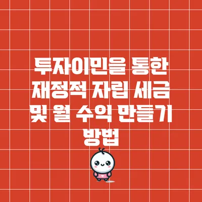 투자이민을 통한 재정적 자립: 세금 및 월 수익 만들기 방법