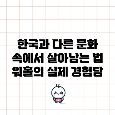 한국과 다른 문화 속에서 살아남는 법: 워홀의 실제 경험담