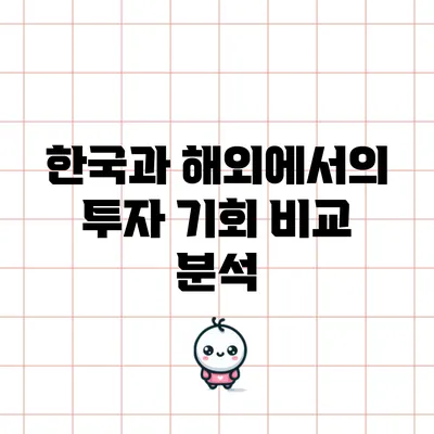 한국과 해외에서의 투자 기회 비교 분석
