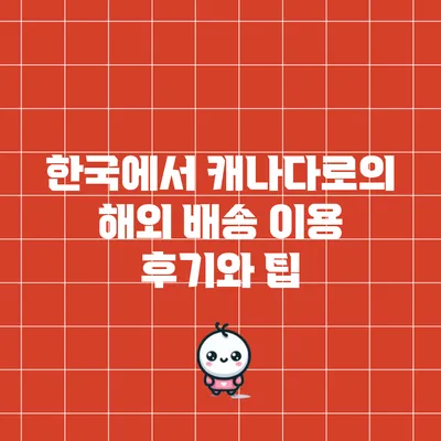 한국에서 캐나다로의 해외 배송 이용 후기와 팁