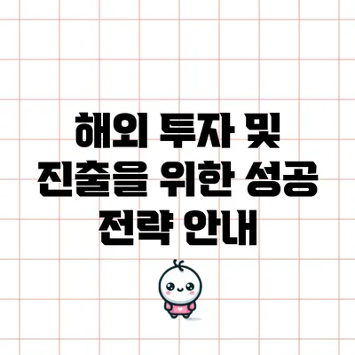 해외 투자 및 진출을 위한 성공 전략 안내