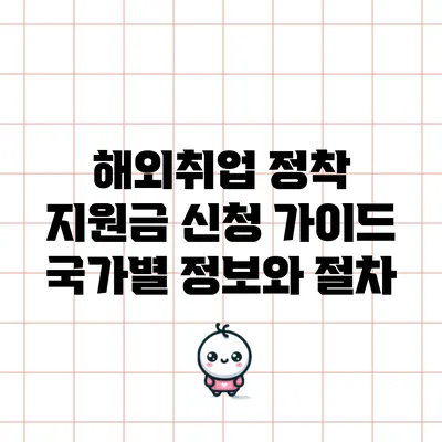 해외취업 정착 지원금 신청 가이드: 국가별 정보와 절차