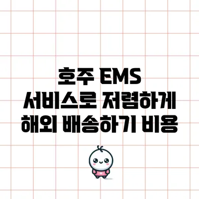호주 EMS 서비스로 저렴하게 해외 배송하기: 비용
