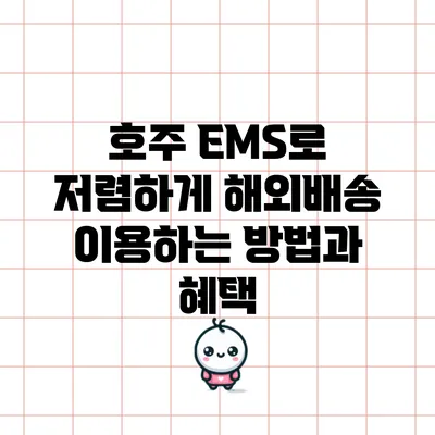 호주 EMS로 저렴하게 해외배송 이용하는 방법과 혜택
