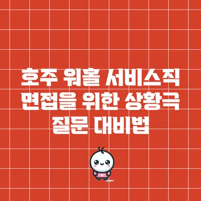 호주 워홀 서비스직 면접을 위한 상황극 질문 대비법