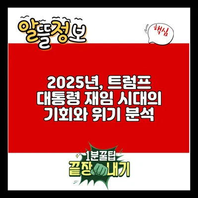 2025년, 트럼프 대통령 재임 시대의 기회와 위기 분석
