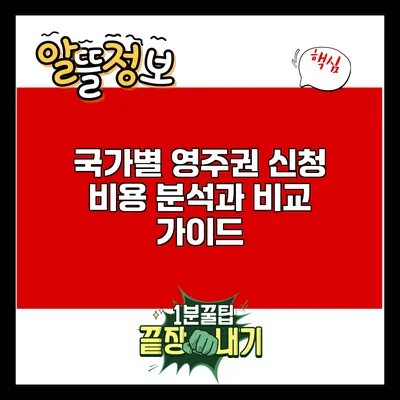 국가별 영주권 신청 비용 분석과 비교 가이드