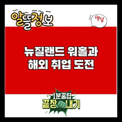 뉴질랜드 워홀과 해외 취업 도전