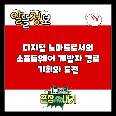 디지털 노마드로서의 소프트웨어 개발자 경로: 기회와 도전