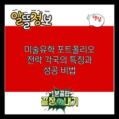 미술유학 포트폴리오 전략: 각국의 특징과 성공 비법