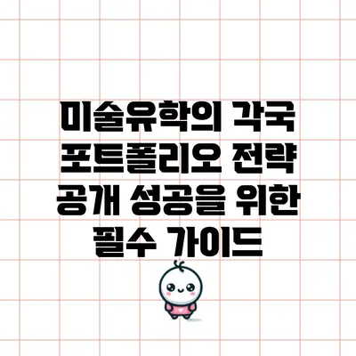 미술유학의 각국 포트폴리오 전략 공개: 성공을 위한 필수 가이드