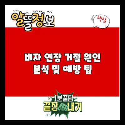 비자 연장 거절 원인 분석 및 예방 팁