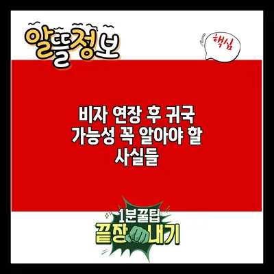 비자 연장 후 귀국 가능성: 꼭 알아야 할 사실들