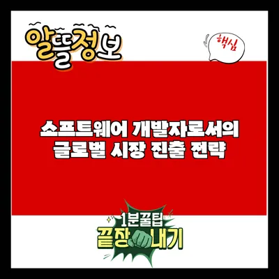 소프트웨어 개발자로서의 글로벌 시장 진출 전략